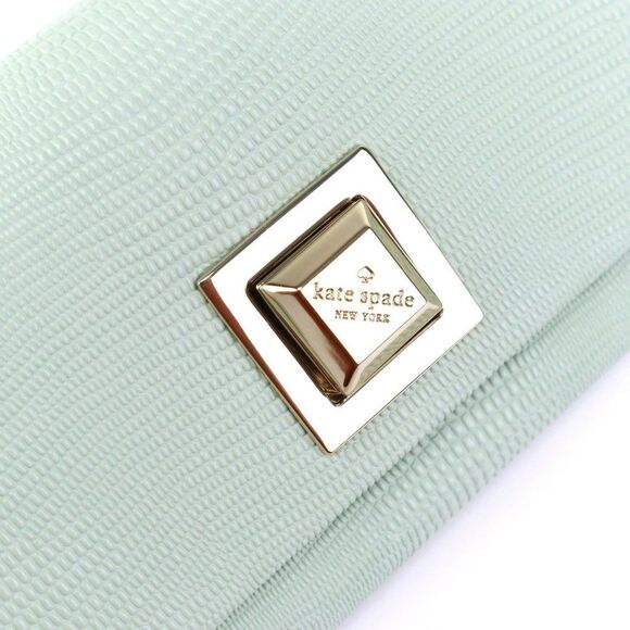 NWT Kate Spade Lizard Embossed Cyndy Wallet Dusty Mint - Picture 11 of 12
